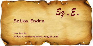 Szika Endre névjegykártya