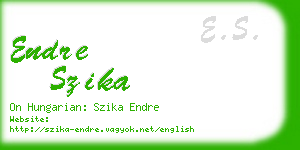 endre szika business card